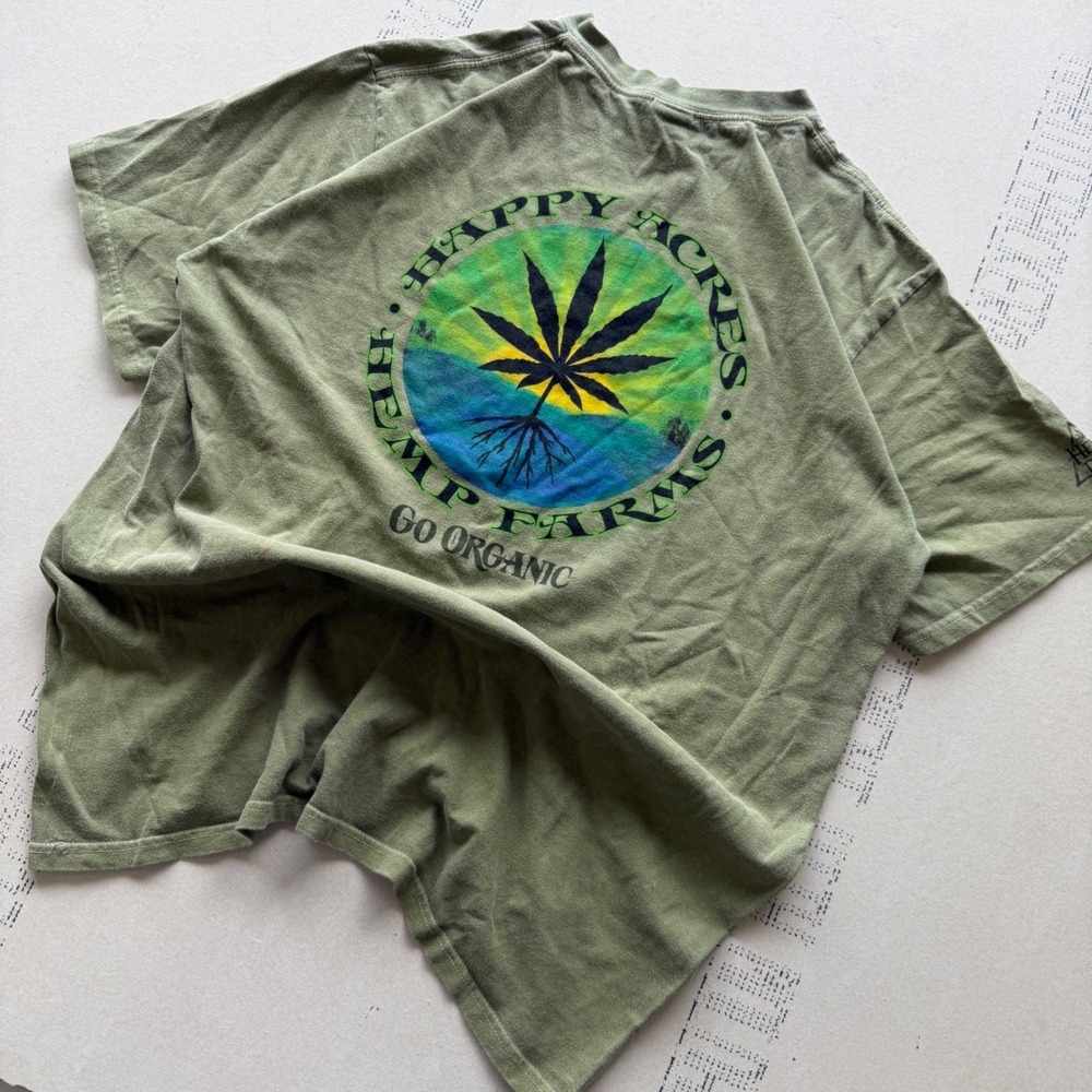 Y2K Crazy Shirts Happy Acres Hemp Farms T-shirt